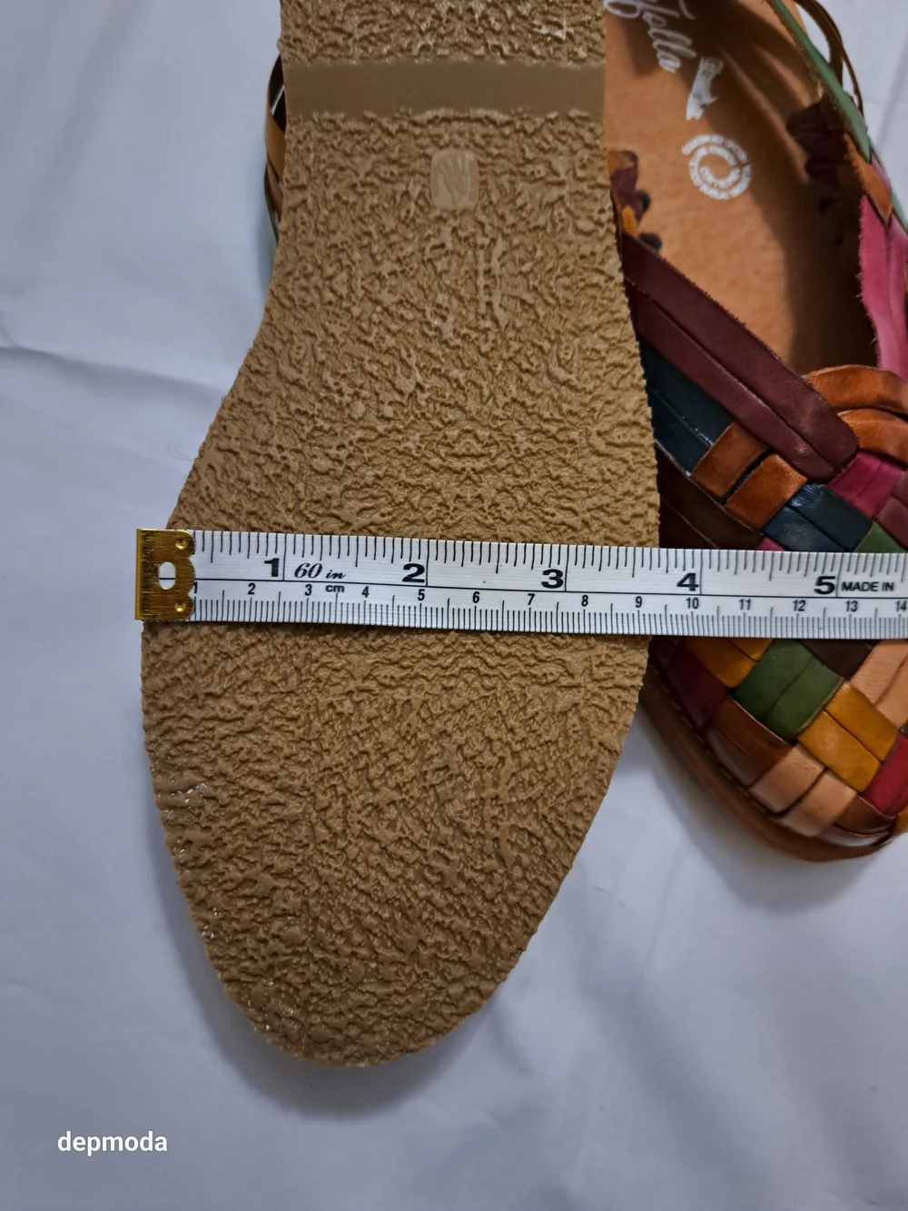 New Without Box Mexican Handwoven Multicolor Leather Flats Huarache Size 8